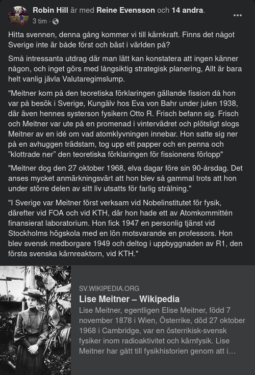 Utdrag Ur Lise Meitners Liv & Gärning