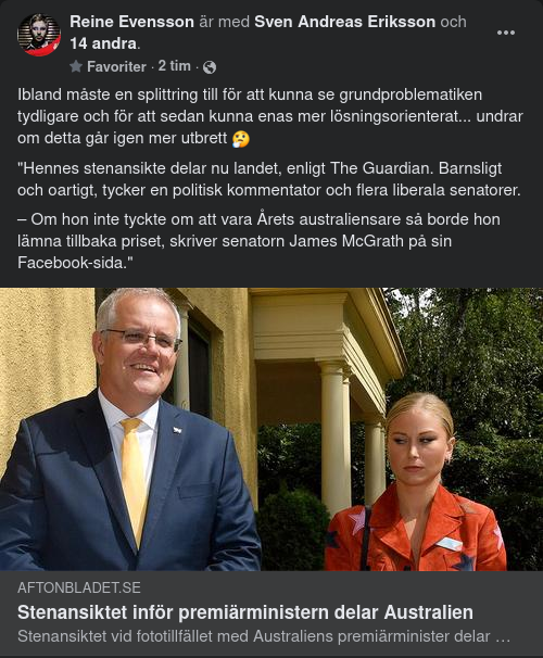 Stenansiktsdelat Australien