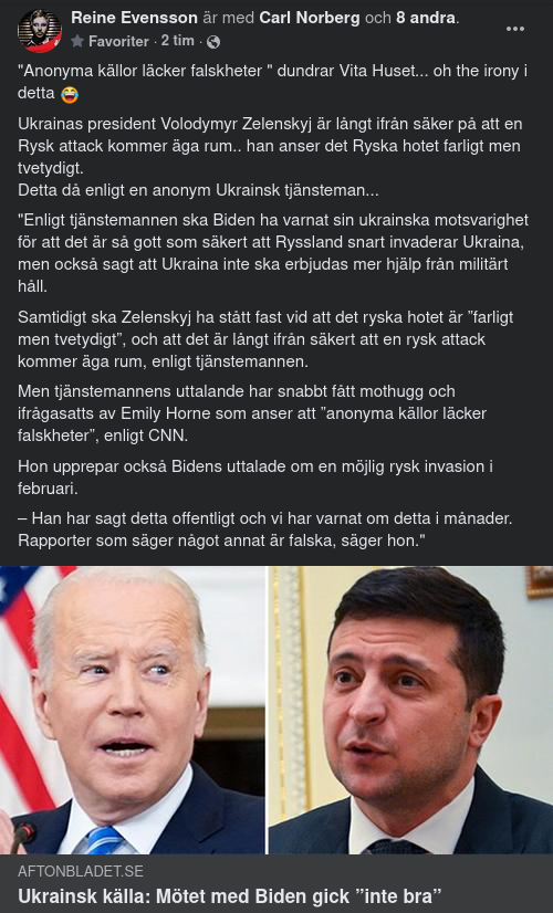 Ukraina, Vita Huset & CNN