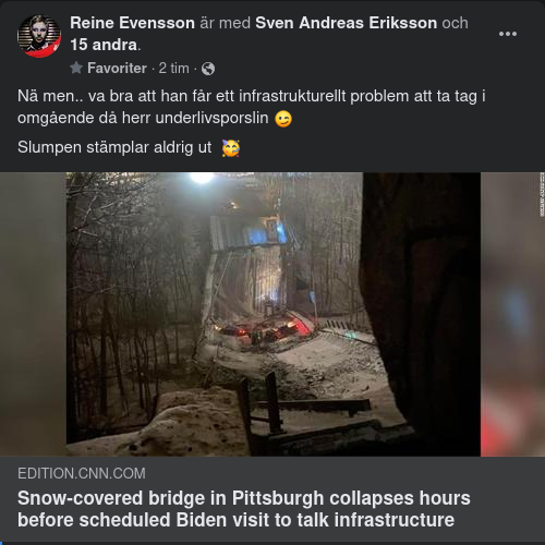 Brokollaps Innan Planerat Infrastrukturtal