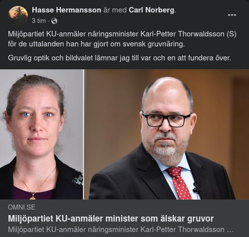 MP KU-Anmäler Gruvälskande Thorwaldsson