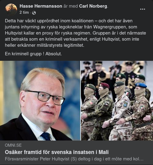 Osäkert För Svensk Maliinsats