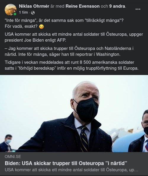Biden Skickar Inte För Många Soldater
