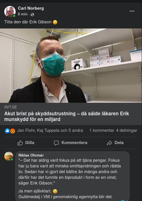 Skyddsutrustningssäljande Doktor