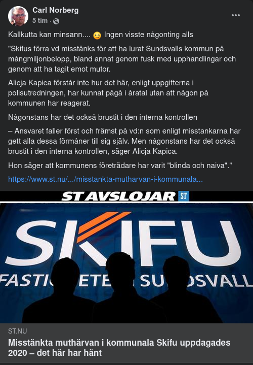 Inte Korrumperade Utan Blinda & Naiva I Sundsvall