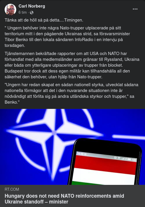 Ungern Utan Behov Av NATO-Trupper