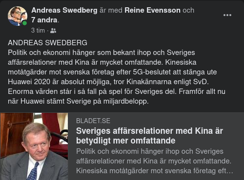 Sveriges & Kinas Affärsrelationer