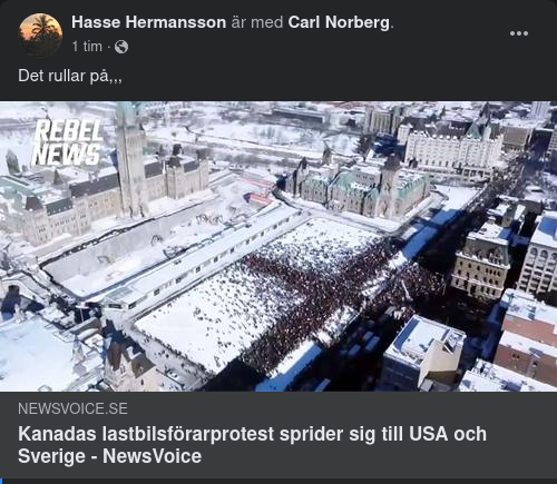 Lastbilschaufförsprotestrullande