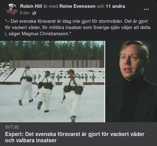 Expertsågat Svenskt Försvar