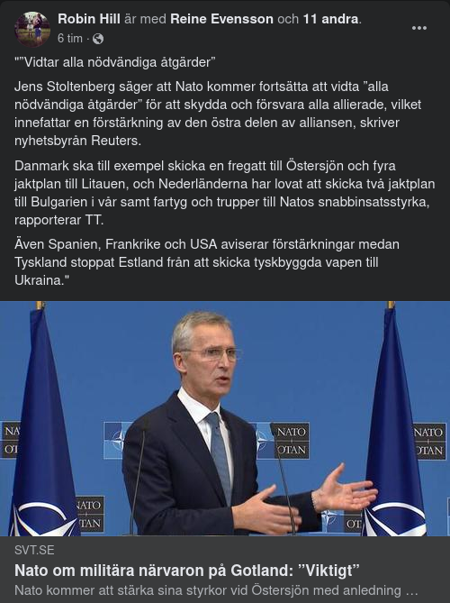 NATO Om Viktigt På Gotland