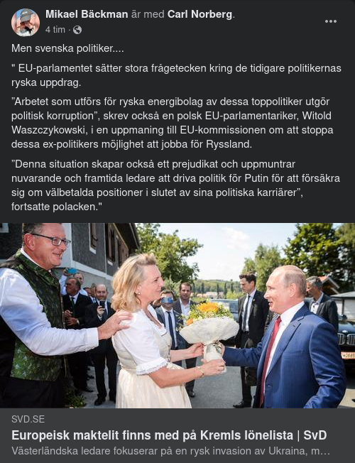 På Kremls Lönelista I SvD