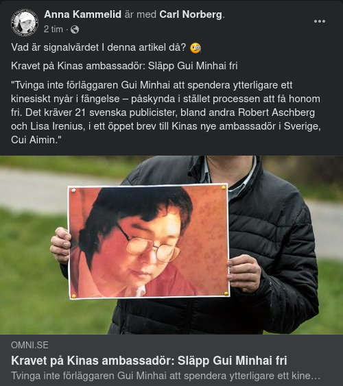 Svenskt Publicistkrav På Kina
