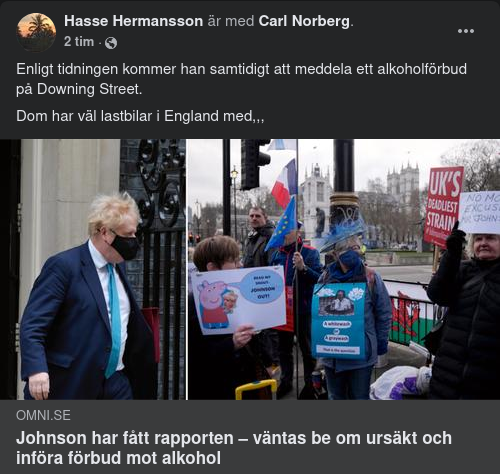 Förväntad Ursäkt & Alkoholförbud Från BoJo