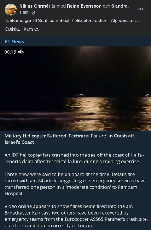 Helikopterkrasch I Israel