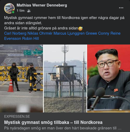 Tillbakasmygande Nordkorean