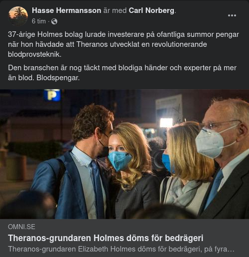 Blodprovstekniksbedrägeridömd Holmes
