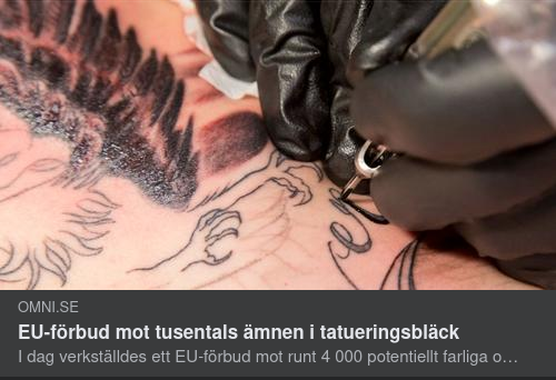 Tatueringsfärger & Livsmedelstillsatser