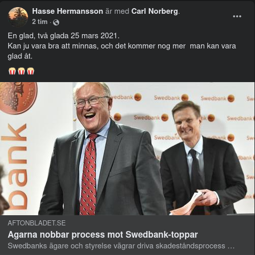 Swedbankglädje För Det Allmänna Minnet
