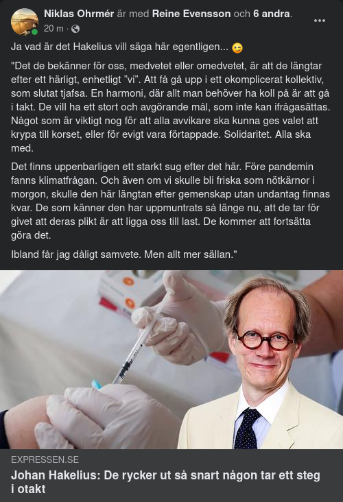 Vad Vill Hakelius Säga Egentligen?