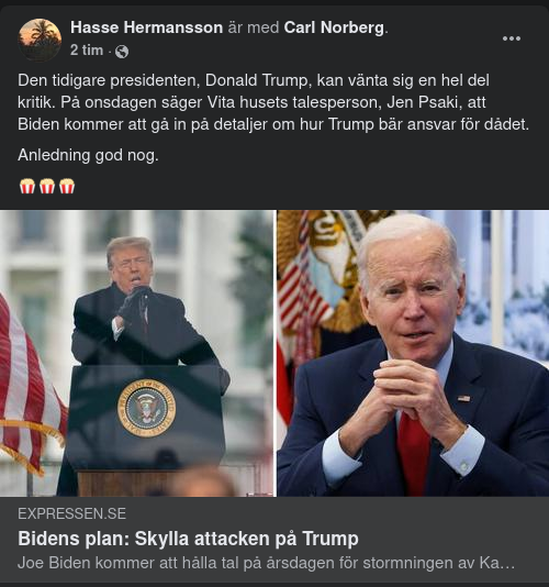 Expressen Rubricerar Bidens Plan