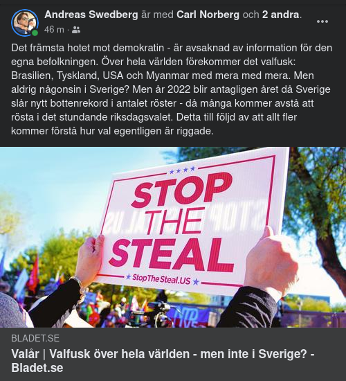 Valfusk Där Men Inte Här