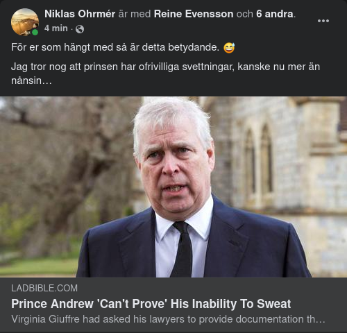 Prins Andrews Prinssvettningsförmåga