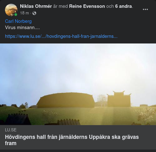 Järnåldersutgrävning & Virus