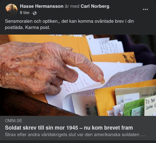 Oväntad Postleverans