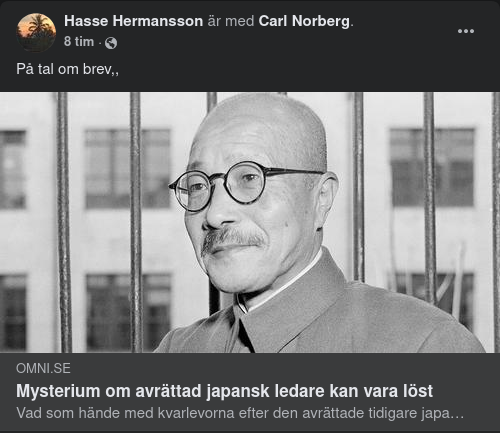 Havsdumpad Japansk Gammal Premiärminister