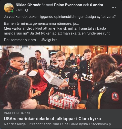 Optiskt Julklappsutdelande Marinkår