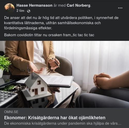 Ojämhetsökande Krisåtgärder