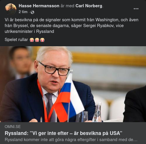 Ryssland Besvikna På USA