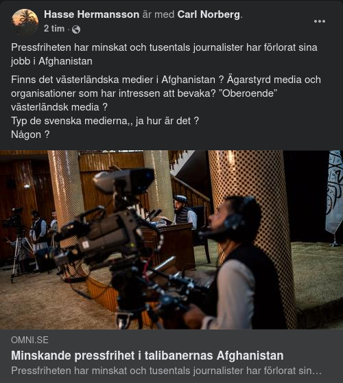 Minskad Pressfrihet I Afghanistan