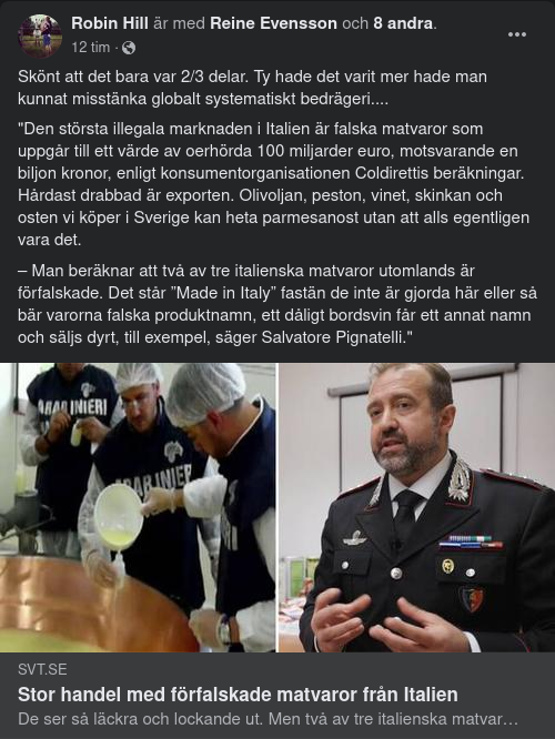 Falska Italienska Matvaror