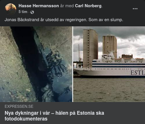 Nya Estoniadykningar I Vår