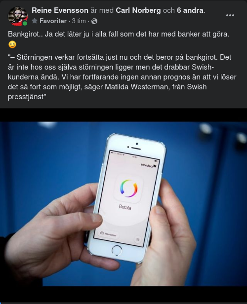 Tekniktrassel Hos Swish