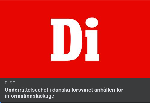Dansk Underrättelsechef Anhållen