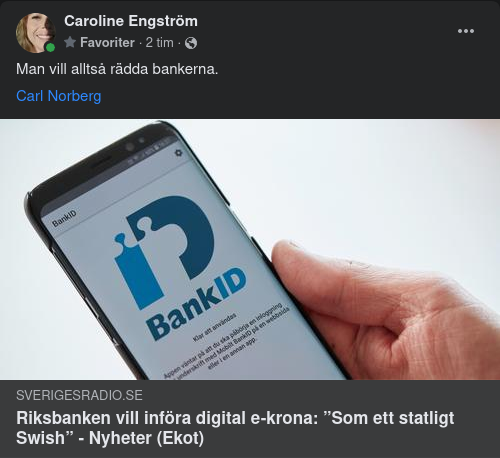 Bankräddningsvillig Riksbank