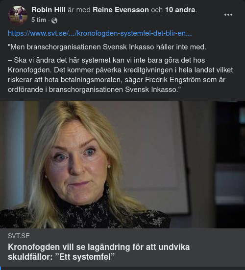 Systemfel & Betalningsmoral