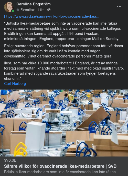 Sämre Villkor För Ovaxxade Hos IKEA