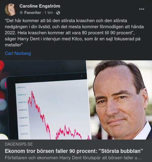 Börsfallsförutsägelse