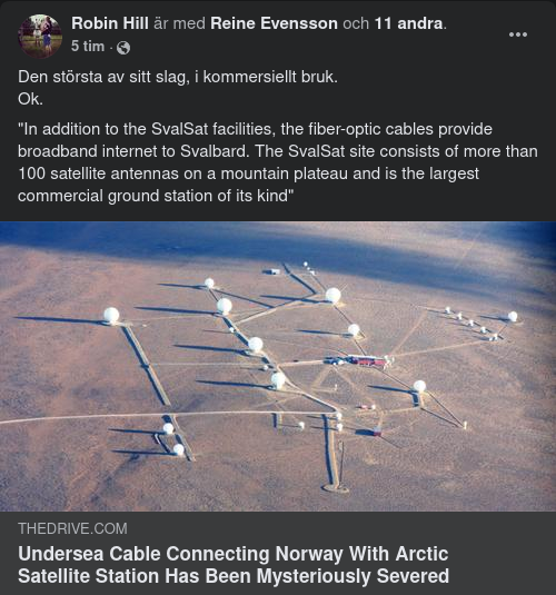 Skadad Undervattenskabel