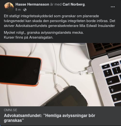 Advokatönskad Hemlig Avlyssningsgranskningsskyddsråd