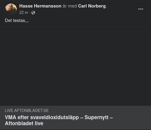 Felaktigt VMA I Säffle