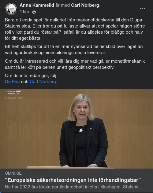 Marionettsprattlande I Politikkulissen