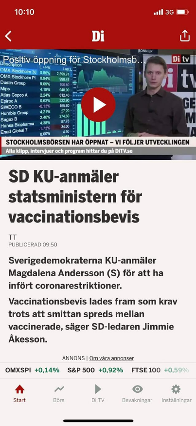 SD KU-Anmäler Magdalena För Vaxxbevis