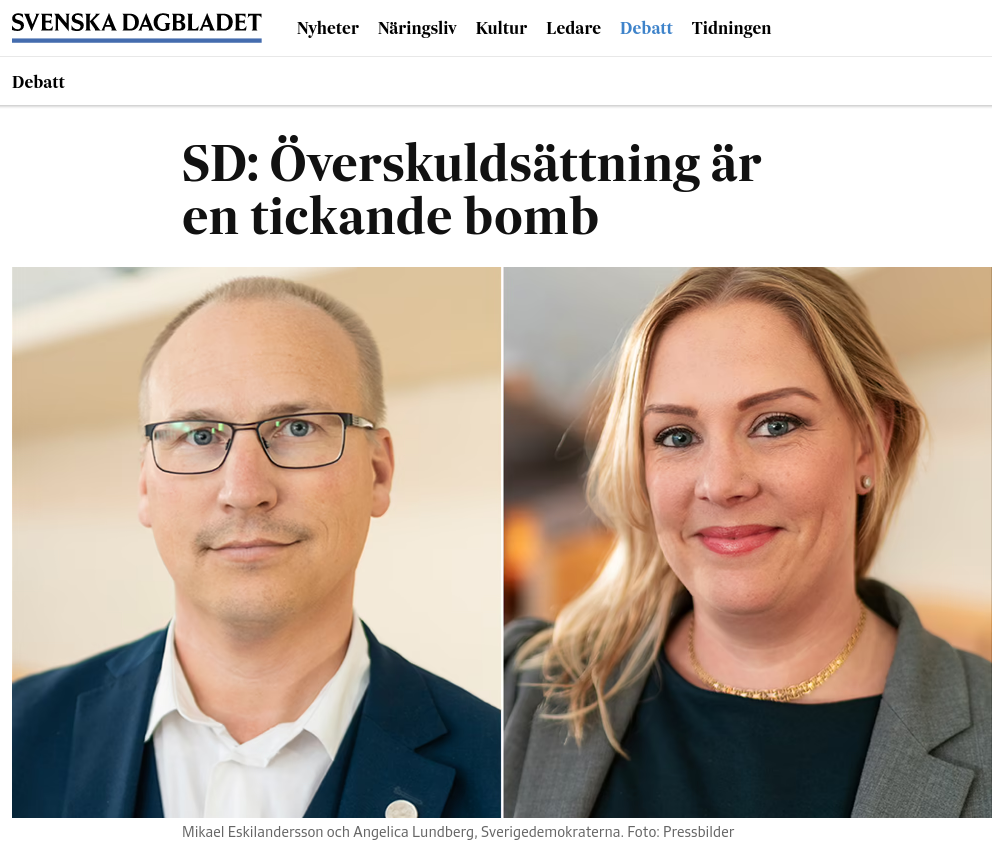 SD Utan Verklig Ekonomisk Problemformulering