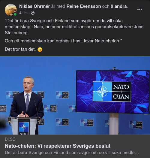 NATO-Löfte Om Hastigt Ordnat