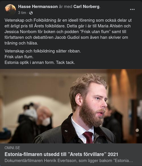 VoF Korar Sin Årsförvillare