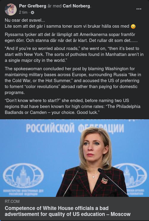 Maria Zakharova Ger Svar På Tal